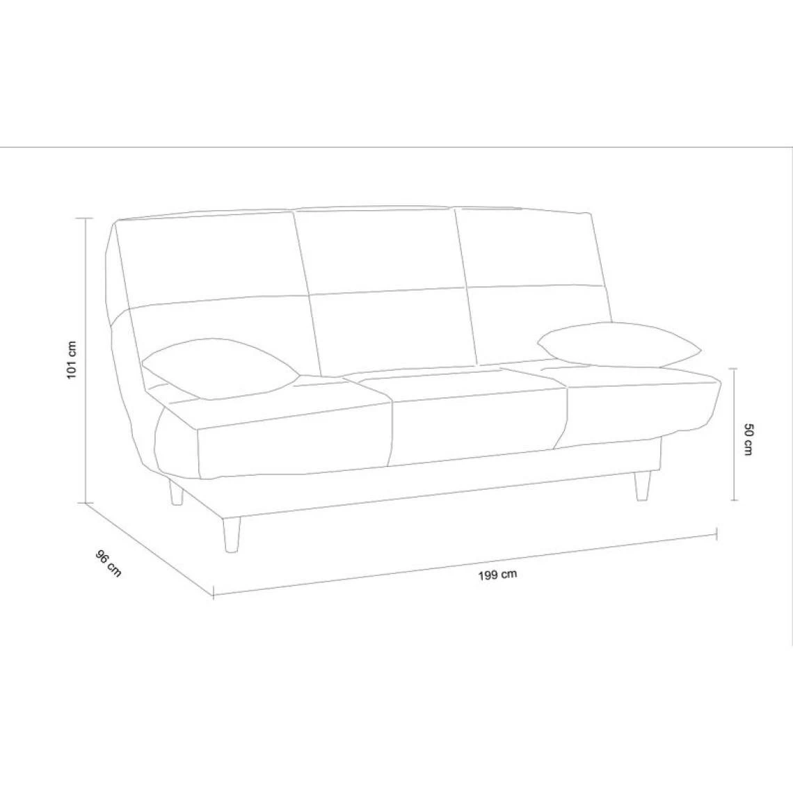 BUT Banquette Lit Clic Clac EMMA Vert Pieds Bois 5 BUT Banquette Lit Clic Clac EMMA Vert Pieds Bois – Image 3