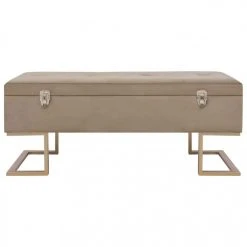 HELLOSHOP26 Banquette Pouf Tabouret Meuble Banc Avec Compartiment De Rangement 105... -Vente-unique shop banquette pouf tabouret meuble banc avec compartiment de rangement 105 cm beige velours 3002088 11031884 28815604 1140x1140
