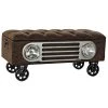 Pegane Banquette Voiture En Bois /PU Coloris Marron - Longueur 100 X Profonde...