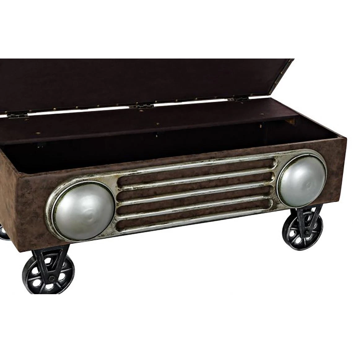 Pegane Banquette Voiture En Bois /PU Coloris Marron - Longueur 101 X Profonde... 5 Pegane Banquette Voiture En Bois /PU Coloris Marron - Longueur 101 X Profonde... – Image 3