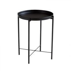 BUT Bout De Canapé Industriel AXIL Avec Plateau Amovible Noir