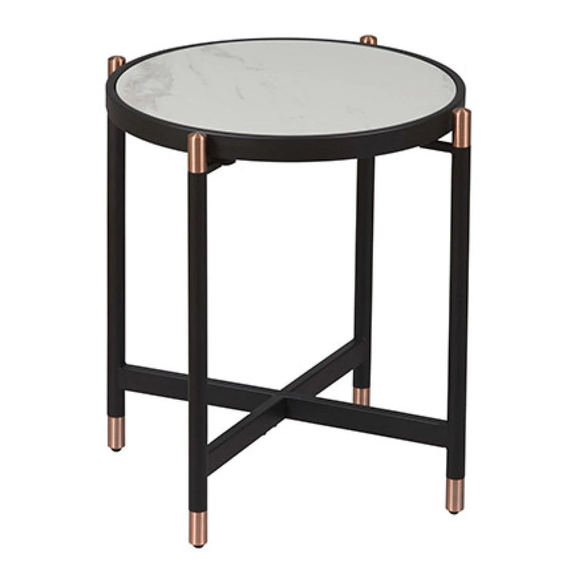 MES Bout De Canapé Rond 42x50 Cm Avec Plateau Aspect Marbre Blanc 3 MES Bout De Canapé Rond 42x50 Cm Avec Plateau Aspect Marbre Blanc