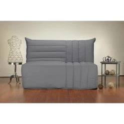 SANS MARQUE BULTEX Banquette BZ BECCI 3 Places - L 142 X P 101 Cm - Tissu Gris -Vente-unique shop bultex banquette bz becci 3 places l 142 x p 101 cm tissu gris 7699412 23225269 1140x1140