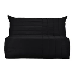 BULTEX Banquette BZ BECCI 3 Places - L 142 X P 101 Cm - Tissu Noir