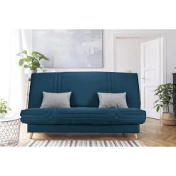SANS MARQUE BULTEX Clic Clac MONA 3 Places - Tissu Bleu - L 192 X P 95 X H 101 -Vente-unique shop bultex clic clac mona 3 places tissu bleu l 192 x p 95 x h 101 8802823 22746335 1140x1140
