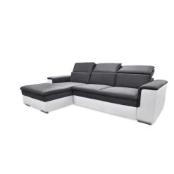 Vente-unique Canapé D'angle Convertible En Microfibre Et Simili CONNOR - Bicolore ... -Vente-unique shop canape 133700