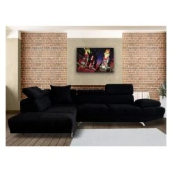 Vente-unique Canapé D'angle XL En Tissu ROMAIN - Beige - Angle Gauche -Vente-unique shop canape 160030