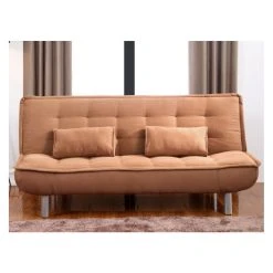 Vente-unique Canapé Convertible Clic-clac MISHAN En Tissu - Caramel -Vente-unique shop canape 165455