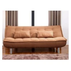 Vente-unique Canapé Convertible Clic-clac MISHAN En Tissu - Caramel -Vente-unique shop canape 165456