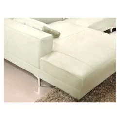 Vente-unique Canapé Panoramique 7 Places Cuir Supérieur DONATELLO II - Ivoire - A... -Vente-unique shop canape 184605