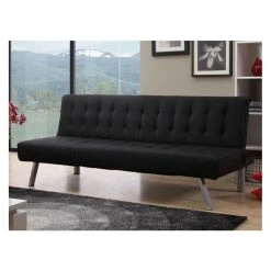 Vente-unique Canapé Convertible Clic-clac GUILLAUME En Simili - Noir -Vente-unique shop canape 193144
