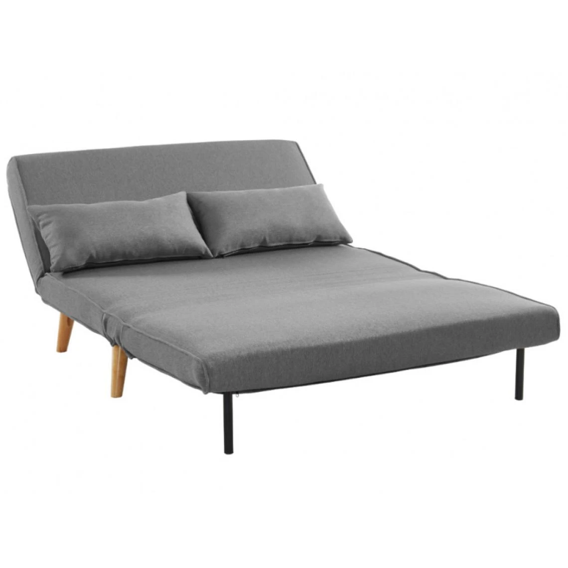 Vente-unique Canapé 2 Places Convertible POSIO En Tissu - Gris 5 Vente-unique Canapé 2 Places Convertible POSIO En Tissu - Gris – Image 3