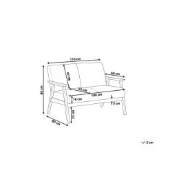Beliani Canapé 2 Places En Tissu Gris ASNES -Vente-unique shop canape 2 places en tissu gris asnes 10269932 26502444 1140x1140