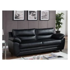 Vente-unique Canapé 3 Places MANOA En Simili - Noir 8 Vente-unique Canapé 3 Places MANOA En Simili - Noir -Vente-unique shop canape 236033 1