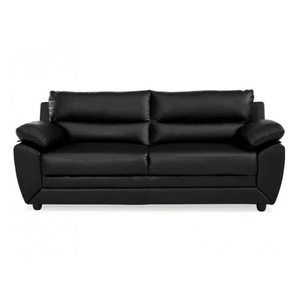 Vente-unique Canapé 3 Places MANOA En Simili - Noir 7 Vente-unique Canapé 3 Places MANOA En Simili - Noir – Image 5