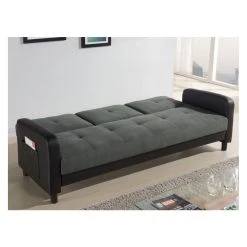 Vente-unique Canapé 3 Places Convertible En Microfibre Et Simili DAILLY - Bicolor... -Vente-unique shop canape 248809