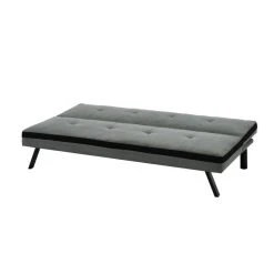 Vente-unique Canapé Convertible Clic-clac En Tissu SKALA - Gris Et Bande Noire -Vente-unique shop canape 289145