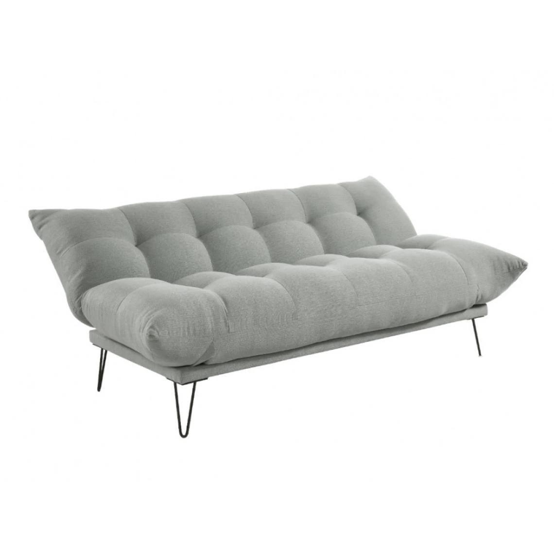 Vente-unique Canapé 3 Places Convertible Clic-clac En Tissu BERSY - Gris Clair 5 Vente-unique Canapé 3 Places Convertible Clic-clac En Tissu BERSY - Gris Clair – Image 3