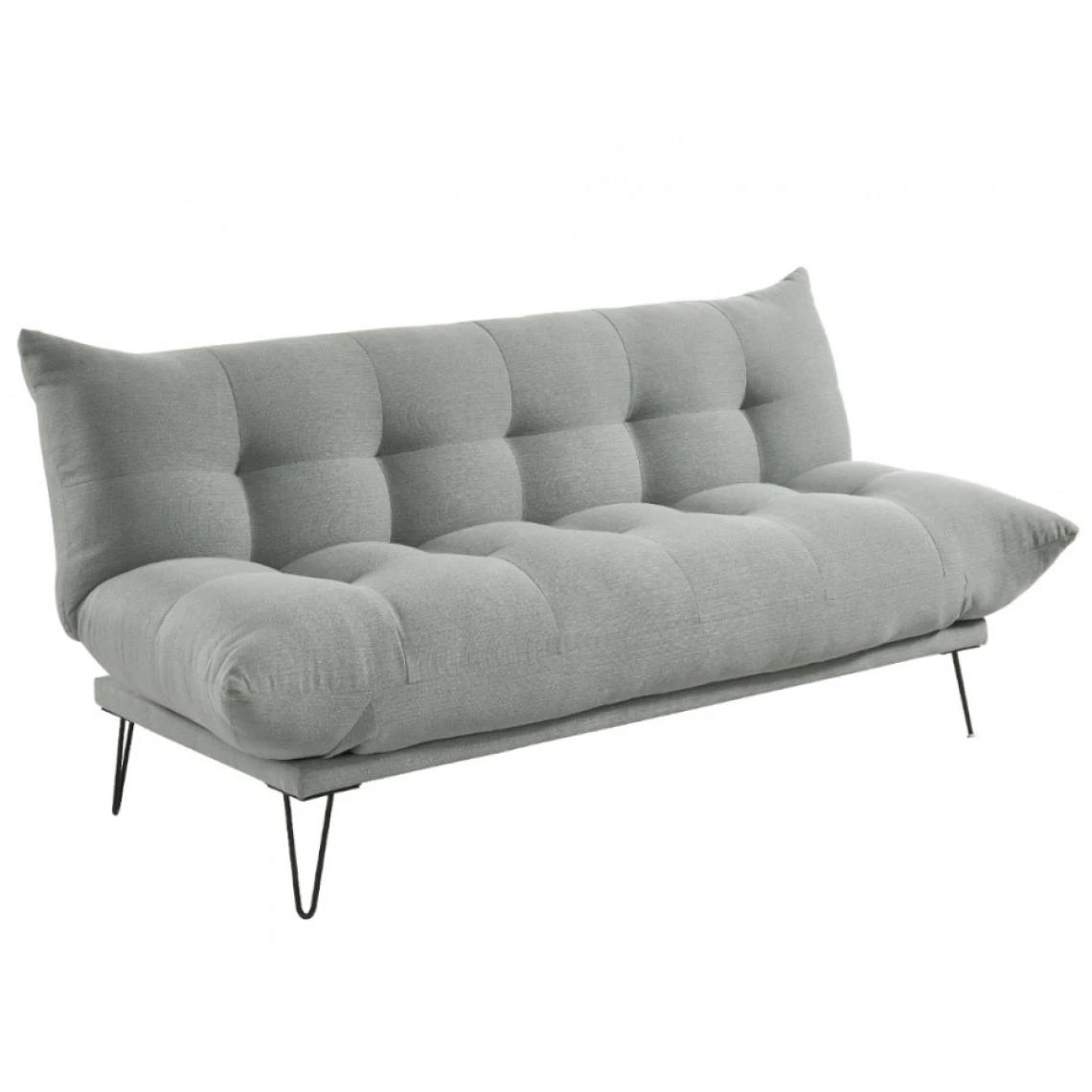 Vente-unique Canapé 3 Places Convertible Clic-clac En Tissu BERSY - Gris Clair 6 Vente-unique Canapé 3 Places Convertible Clic-clac En Tissu BERSY - Gris Clair – Image 4