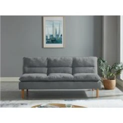 Vente-unique Canapé 3 Places Convertible Clic-clac En Tissu CHARLISE - Gris -Vente-unique shop canape 3 places convertible clic clac en tissu charlise gris 9173587 23951971 1140x1140