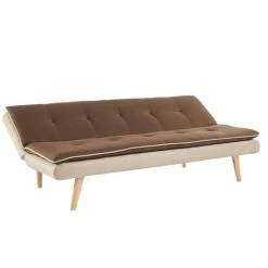 Vente-unique Canapé 3 Places Convertible Clic-clac En Tissu MOUFFETARD - Marron Et... -Vente-unique shop canape 3 places convertible clic clac en tissu mouffetard marron et beige 8242481 21010119 1140x1140