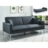 Vente-unique Canapé 3 Places Convertible En Tissu MUNIO - Anthracite