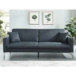 Vente-unique Canapé 3 Places Convertible En Tissu MUNIO - Anthracite -Vente-unique shop canape 3 places convertible en tissu munio anthracite 8239959 21000439 1140x1140