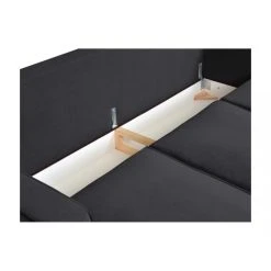 Vente-unique Canapé 3 Places Convertible En Velours SORENI - Gris Anthracite -Vente-unique shop canape 3 places convertible en velours soreni gris anthracite 10327626 26688892 1140x1140