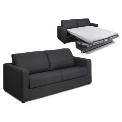 Vente-unique Canapé 3 Places Convertible Express En Tissu Anthracite DONETO