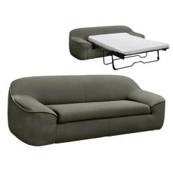 Vente-unique Canapé 3 Places Convertible En Tissu Vert Foncé ALMANOR -Vente-unique shop canape 3 places convertible express en tissu vert fonce almanor 13768282 38045968 1140x1140