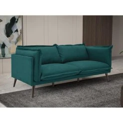 Vente-unique Canapé 3 Places En Tissu Bleu Canard OCTAVIE -Vente-unique shop canape 3 places en tissu bleu canard octavie 13793080 38134530 1140x1140