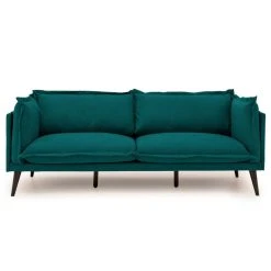 Vente-unique Canapé 3 Places En Tissu Bleu Canard OCTAVIE -Vente-unique shop canape 3 places en tissu bleu canard octavie 13793080 38134532 1140x1140