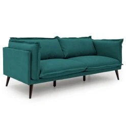 Vente-unique Canapé 3 Places En Tissu Bleu Canard OCTAVIE -Vente-unique shop canape 3 places en tissu bleu canard octavie 13793080 38134534 1140x1140