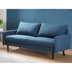 Vente-unique Canapé 3 Places En Tissu HALIA - Bleu