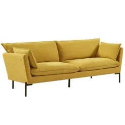 Vente-unique Canapé 3 Places En Tissu Jaune SIENA -Vente-unique shop canape 3 places en tissu jaune siena 13805074 38190086 1140x1140