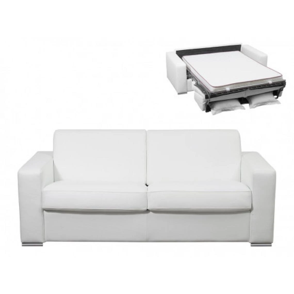 Vente-unique Canapé 3 Places Convertible Express 100% Cuir De Buffle DELECTEA II -... 3 Vente-unique Canapé 3 Places Convertible Express 100% Cuir De Buffle DELECTEA II -...