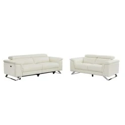 Vente-unique Canapé 3 Places Relax électrique Et 2 Places En Cuir De Vachette Bla... -Vente-unique shop canape 3 places relax electrique et 2 places en cuir de vachette blanc breyt ii 14082990 39127062 1140x1140