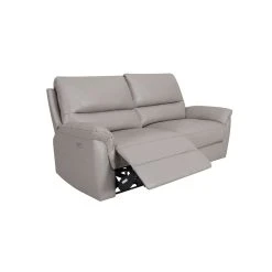 La Maison Du Canapé Canapé Relaxation électrique 3 Places En Cuir COCOON - Taupe -Vente-unique shop canape 3 places relaxation electrique cocoon cuir beige profil