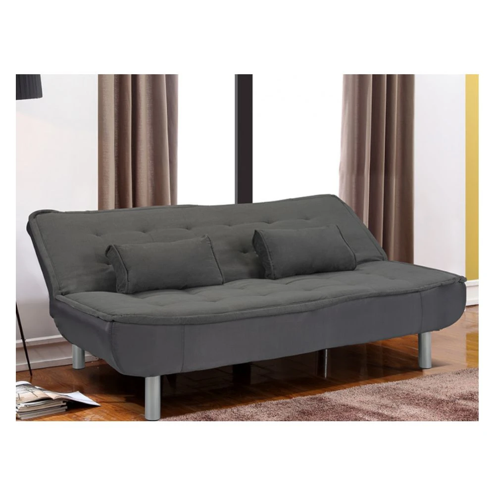 Vente-unique Canapé Convertible Clic-clac MISHAN En Tissu - Gris 6 Vente-unique Canapé Convertible Clic-clac MISHAN En Tissu - Gris – Image 4