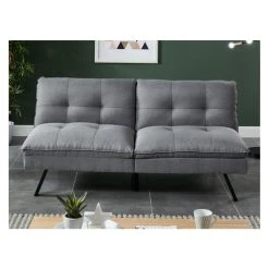 Vente-unique Canapé Convertible Clic-clac 3 Places PEGULA En Tissu - Gris -Vente-unique shop canape 346143
