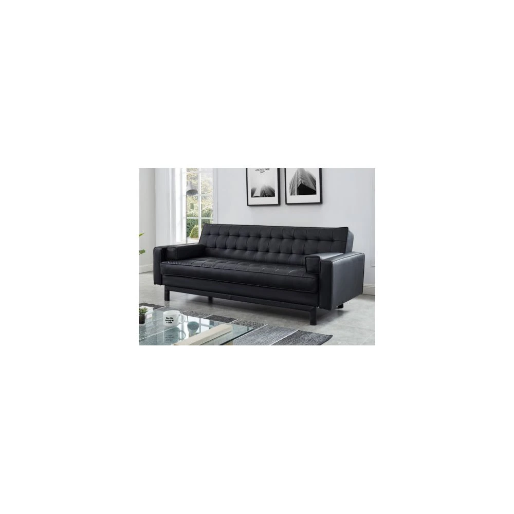 Vente-unique Canapé Convertible Clic-clac En Simili ELEANOR - Noir 3 Vente-unique Canapé Convertible Clic-clac En Simili ELEANOR - Noir