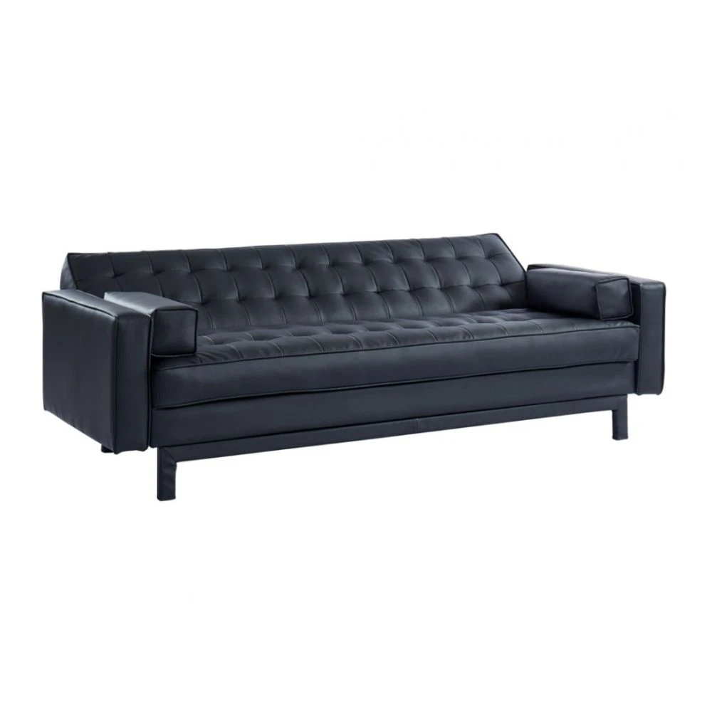 Vente-unique Canapé Convertible Clic-clac En Simili ELEANOR - Noir 7 Vente-unique Canapé Convertible Clic-clac En Simili ELEANOR - Noir – Image 5