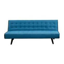 Vente-unique Canapé 3 Places Convertible Clic-clac BAYOU En Tissu - Bleu Et Passep... -Vente-unique shop canape 347681