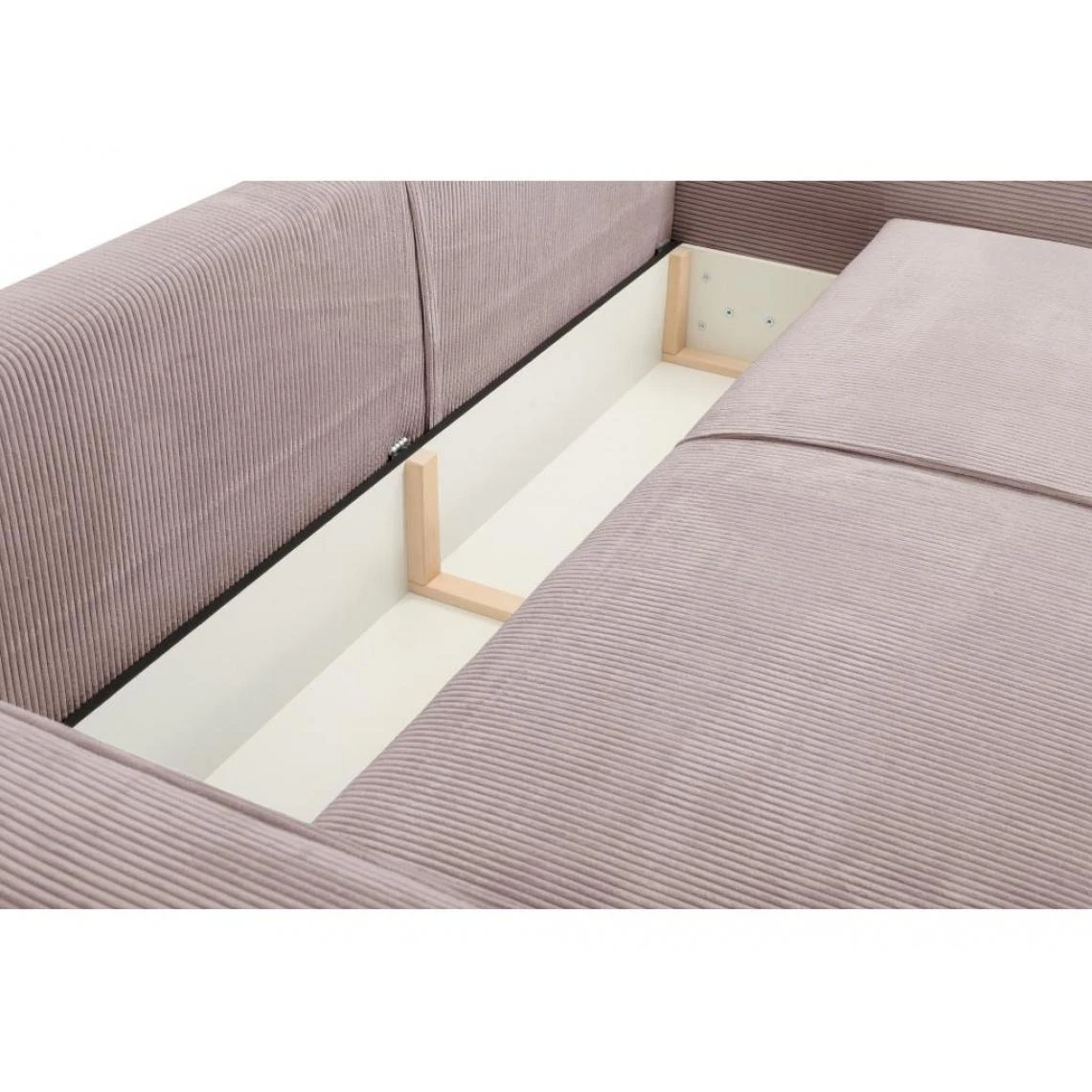 PASCAL MORABITO Canapé 3 Places Convertible En Velours Côtelé Rose AMELIA 7 PASCAL MORABITO Canapé 3 Places Convertible En Velours Côtelé Rose AMELIA – Image 5