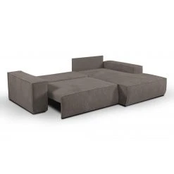 Vente-unique Canapé D'angle Convertible En Velours Côtelé Marron AMELIA - Angle ... -Vente-unique shop canape amelia 11959874 31710564 1140x1140