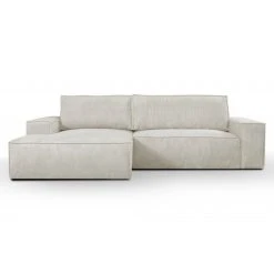 Vente-unique Canapé D'angle Convertible En Velours Côtelé Beige AMELIA - Angle G... -Vente-unique shop canape amelia 11959902 31710702 1140x1140