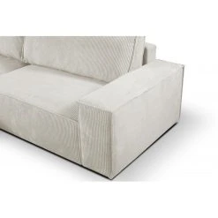 Vente-unique Canapé D'angle Convertible En Velours Côtelé Beige AMELIA - Angle G... -Vente-unique shop canape amelia 11959902 31710706 1140x1140