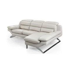 La Maison Du Canapé Canapé D'angle Gauche En Cuir PRIMA - Droit - Beige -Vente-unique shop canape angle cuir beige droit profil 02