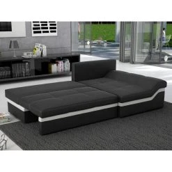 Vente-unique Canapé D'angle Convertible En Simili AZOLA - Noir - Angle Droit -Vente-unique shop canape azola 11548250 30279866 1140x1140