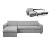 Vente-unique Canapé D'angle Gauche Convertible Express En Tissu Gris BEVIS